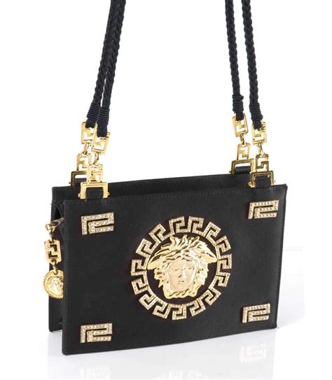 versace purse black|versace collection evening bag.